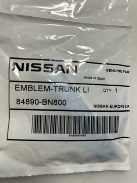 ZNAK NISSAN OE ALMERA N16 84890-BN800