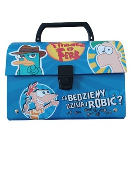 Kuferek kartonowy oklejany z rączką Fineasz i Ferb DERFORM