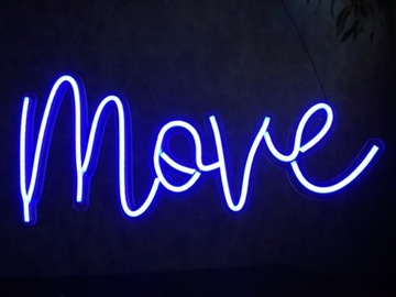 NMOVE NEON LED FLEX NAPIS Move BLUE PC5 495X225MM