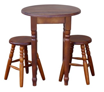 МАЛЕНЬКИЙ КРУГЛЫЙ КУХОННЫЙ СТОЛИК СОСНОВЫЙ 60см KALWADOS