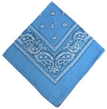 BANDAMKA BANDANA CHUSTKA CHUSTA BANDAMA APASZKA - j. niebieska