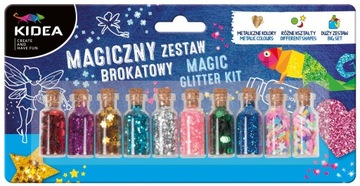 НАБОР MAGICAL GLITTER KIDEA 10 КРЕАТИВНЫХ БЛЕСКОВ РАЗНЫХ ФОРМ