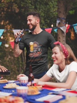 Koszulka męska GrillMaster Mistrz Grilla i Piwa T-shirt męski