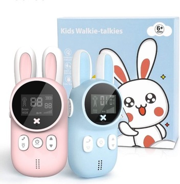WALKIE TALKIE DLA DZIECI DWIE SZTUKI NIEBIESKI RÓŻOWY ZESTAW 2X