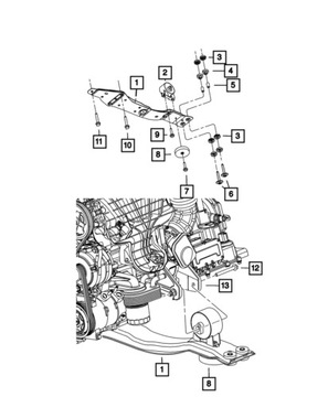 ULOŽENÍ PŘEDNÍ 3.6L CHRYSLER 200 DODGE JOURNEY FIAT FREEMONT 2011-2019