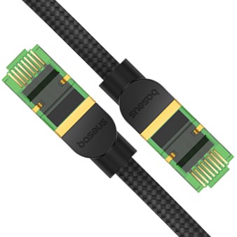 BASEUS KABEL SIECIOWY RJ45 LAN PRZEWÓD INTERNETOWY ETHERNET CAT8 40Gb/s 1m