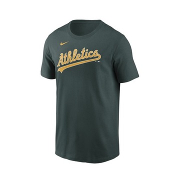 Koszulka Nike MLB Men's Fuse Wordmark Cotton Tee Oakland Athletics - XXL