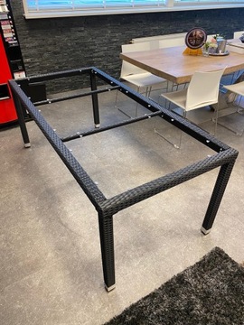 Большой СТОЛ на 8 человек, СТЕКЛО ТЕХНОРАТТАН, 190 см