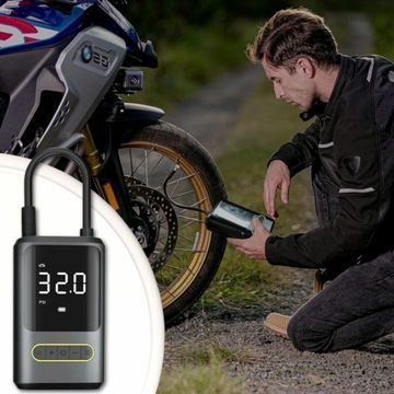 БЕСПРОВОДНОЙ ЭЛЕКТРИЧЕСКИЙ НАСОС АВТОМОБИЛЬНЫЙ КОМПРЕССОР POWERBANK LED НАСОС