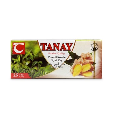 HERBATA CZARNA EKSPRESOWA IMBIROWA 25 TOREBEK TANAY O AROMACIE IMBIROWYM