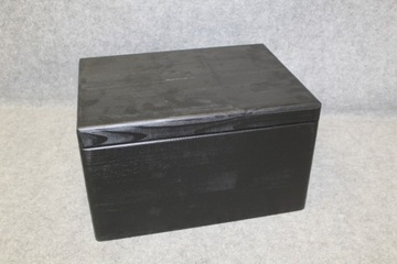 Черный деревянный ящик с крышкой, 40х30х24 см.