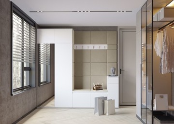 ГАРДЕРОБ ВЕРХНЯЯ МЕЗЕЛЬ ШКАФ БЕЛЫЙ 100 STARK Meble-Craft