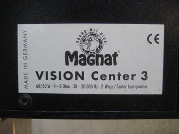 Magnat Vision Center 3 Center, 80 Вт, 8 Ом, колонка, центр a3