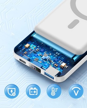 быстрая магнитная зарядка 10000 мАч, 20 Вт, magsafe usb-c