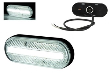 Lampa obrysowa LED do przyczepy lawety busa naczepy HOR-123 LD2770 biała
