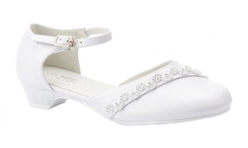 BUTY KOMUNIJNE BALERINKI DZIEWCZĘCE 25 CYRKONIE 33
