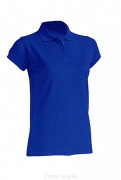 Koszulka Polo Damska Cotton Mania Niebieska M