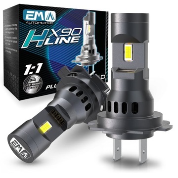 Żarówki LED H7 1:1 CANBUS MOCNE 6000K diod LED CSP 12V Efekt Xenon White