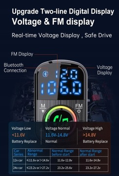 АВТОМОБИЛЬНЫЙ ПЕРЕДАТЧИК BLUETOOTH FM MP3 QC 3.0