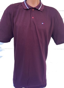 Tommy Hilfiger koszulka polo bordo L Tipped SALE