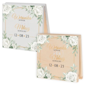 PUDEŁKO DREWNIANE ZAPROSZENIE PROŚBA DLA RODZICÓW NA ŚLUB WESELE BIAŁE Z2