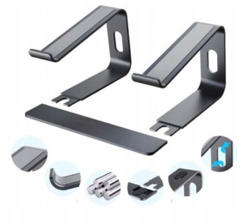 Алюминиевая подставка для ноутбука VAZIO MacBook AIR PRO, серая — «серый космос» (M5-G)