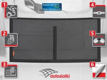 Сетчатый карман для багажника на липучке, разделенный, 80х40.