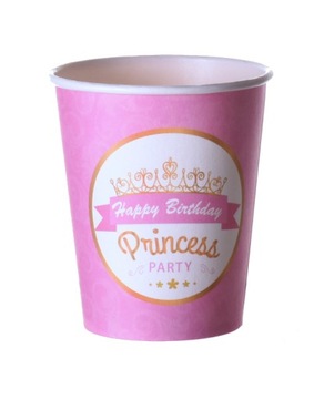 KUBKI KUBECZKI PAPIEROWE urodzinowe Princess