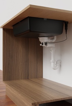 Автоматический сифон для мойки с одной чашей, хромированный.