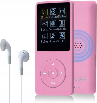 8 GB przenośny odtwarzacz MP3 (różowy)