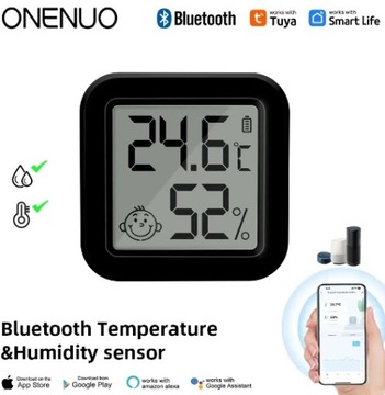 Czujnik TERMOMETRY WILGOTNOŚCI THB1 Inteligentny dom BLUETOOTH LCD TUYA