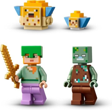 LEGO Bricks 21164 Minecraft Коралловый риф 92шт 7+ Алекс Зомби Иглобрюх