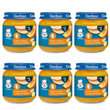 GERBER Indyk z dynią i ziemiaczkami 6x125G