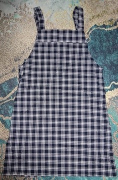 H&M sukienka na szelkach kratka zamek r.34