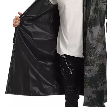 Камуфляжный плащ-накидка, длинная зеленая куртка для дождя