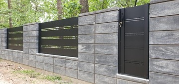 Brama aluminiowa 4 m x 1,5 m przesuwna