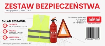 Сумка CAR SAFETY KIT с треугольным жилетом на липучке и огнетушителем