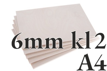 Sklejka Brzozowa Klasa 2 - 6mm - A4 297x210 - OW