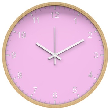 Пастельные бесшумные настенные часы лавандового цвета