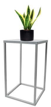 KWIETNIK METALOWY STOJĄCY LOFT STOJAK NA KWIATY SREBRNY 40CM PRODUKT POLSKI