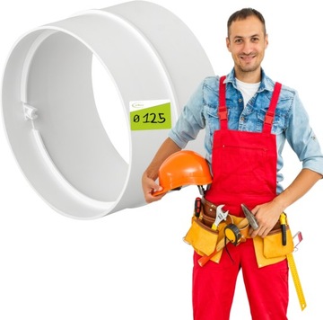 Łącznik okrągły kanału wentylacyjnego FI125mm