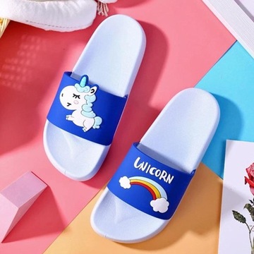 Детские тапочки Rainbow Мягкие и удобные для родителей и детей Голубые 26-27