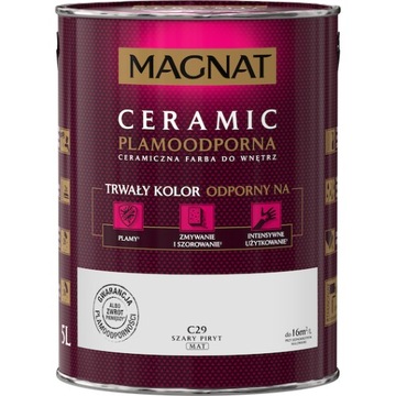 FARBA MAGNAT CERAMIC 5L C29 SZARY PIRYT