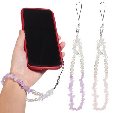 RÓŻOWA TORBA CROSSBODY Z ŁAŃCUCHEM NA TELEFON Z PASAMI