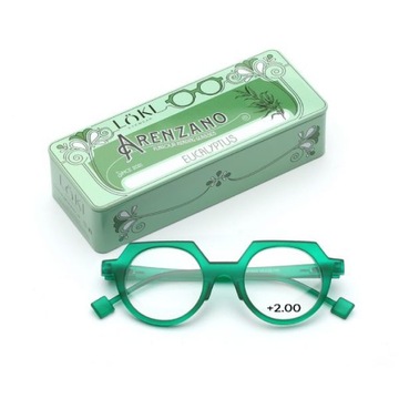 +2.0 Plusy LOKI - ITALY Okulary do komputera Blue Block okulary do czytania