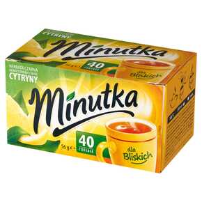 Klasyczna Czarna Herbata Ekspresowa Cytrynowa 40T Polska Herbata Minutka
