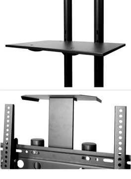 Мобильная подставка для телевизора 32-70 дюймов с регулируемыми полками.