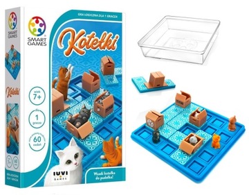 Gra logiczna KOTEŁKI Smart Games Koty w pudełkach układanka 60 zadań