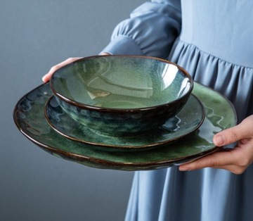 Vancasso STARRY зеленый керамогранит для ужина, 24 шт/8 персон