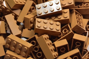 Lego medium nougat klocek 2x4 3001 10szt